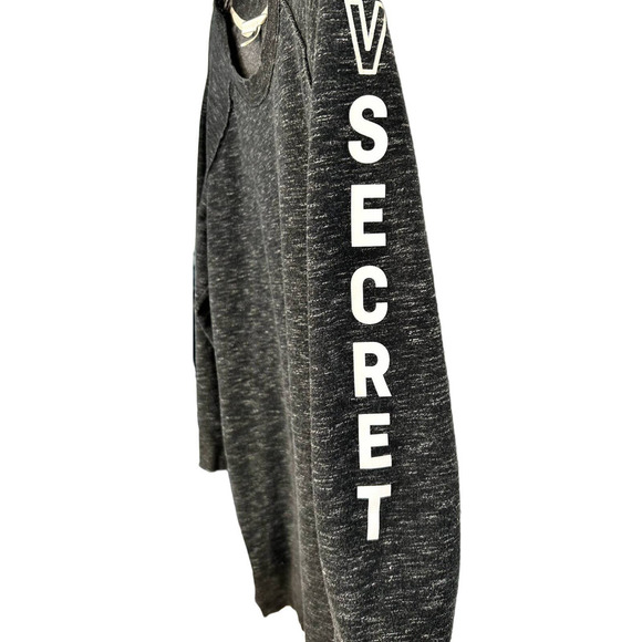 Victoria's Secret Tops - Victoria's Secret Dk Grey Pullover Round Neck Sweatshirt Sz L